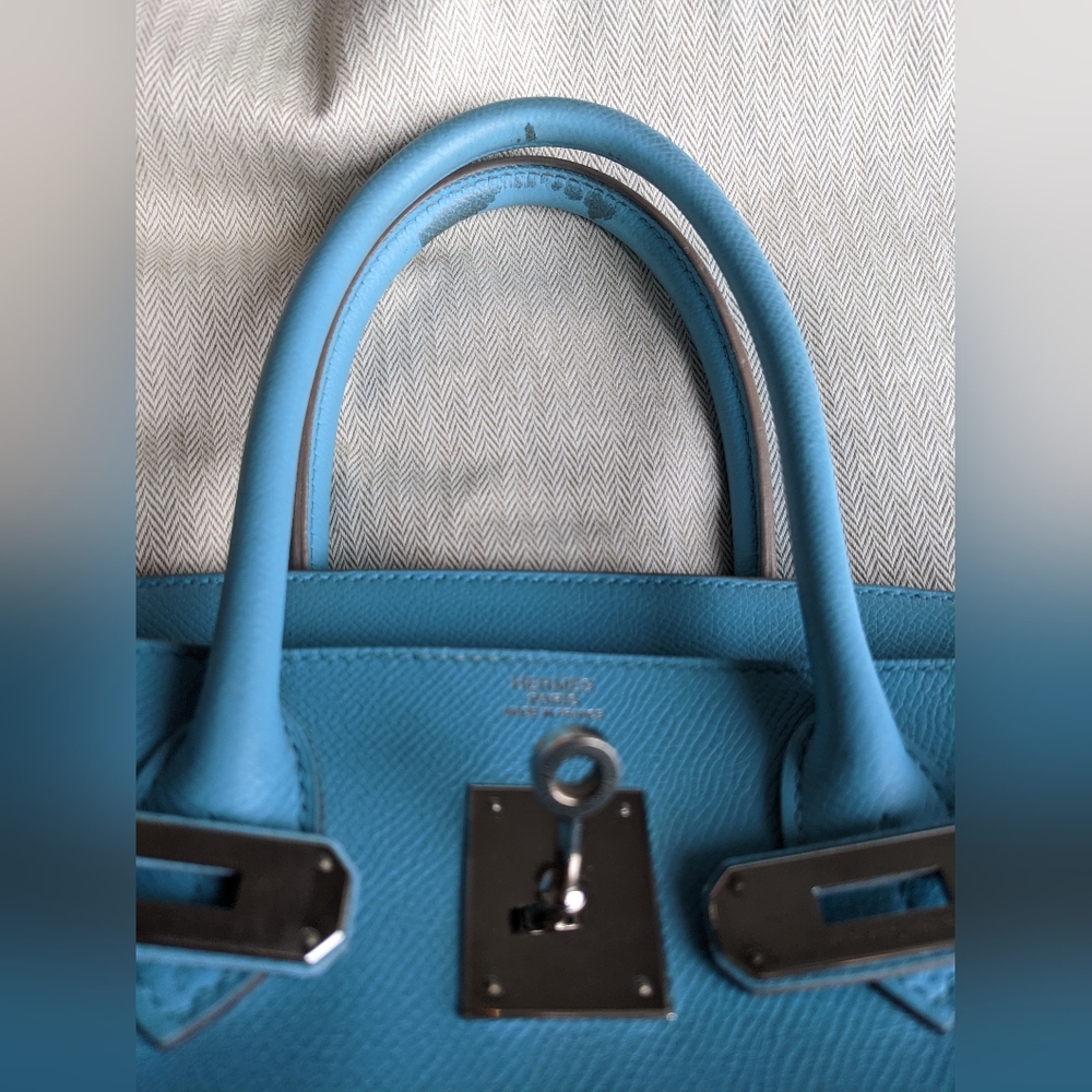 Hermes Birkin 30 Celeste/Mykonos - Picture 6 of 14